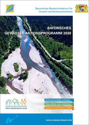 Titelbild von der Broschüre Bayerisches Gewässer-Aktionsprogramm 2030